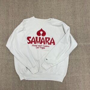 vintage Sahara Las Vegas sweatshirt mens XL white 1990s long sleeve